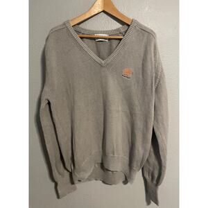 Vintage Pickering Sweater Pullover Mens Large Gray V Neck PGA West Golf USA 90s